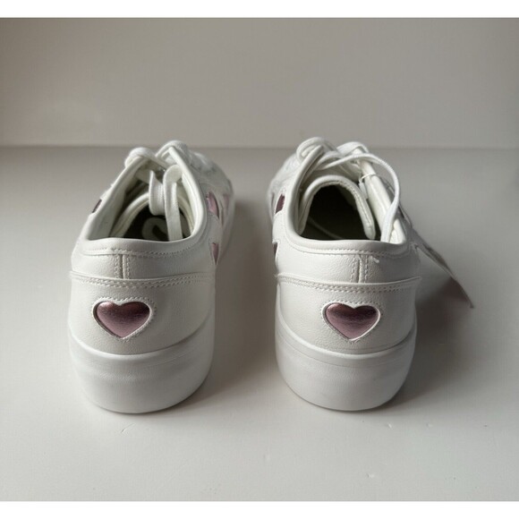 Sincerely Jules 3D Heart Sneakers White/Pink size 9 Casual Comfortable Walking - Picture 5 of 9